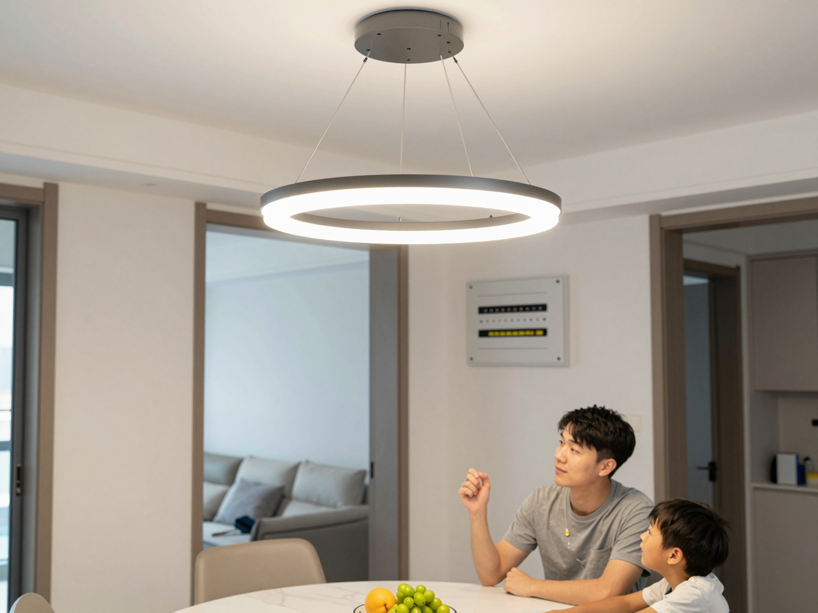 Completed electrical installation project